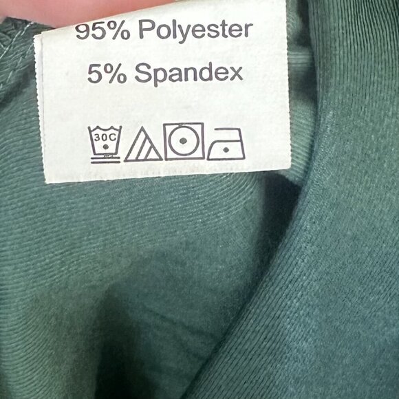 Retro Green Button Up Rolled Short Sleeve Blouse - Size: Medium - Picture 4 of 6